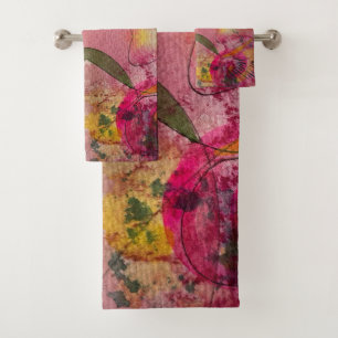Watercolor And Ink Abstract Beautiful Painting Art Bath Towel Set