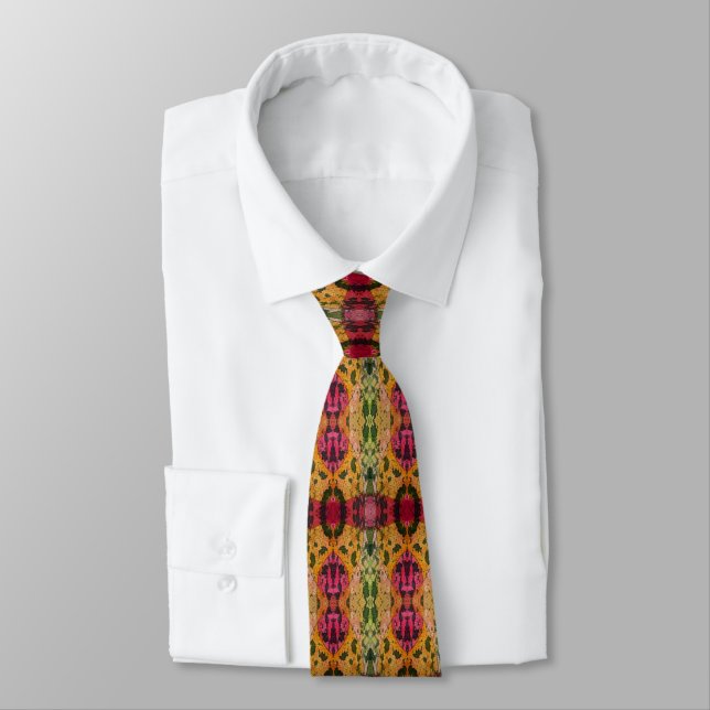Watercolor And Ink Abstract Expressionism Art Tie (Tied)