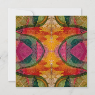 Watercolor And Ink Abstract Expressionistic Art Card