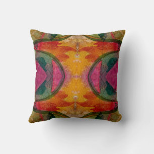 Watercolor And Ink Abstract Expressionistic Art  Cushion