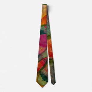 Watercolor And Ink Abstract Expressionistic Art Tie