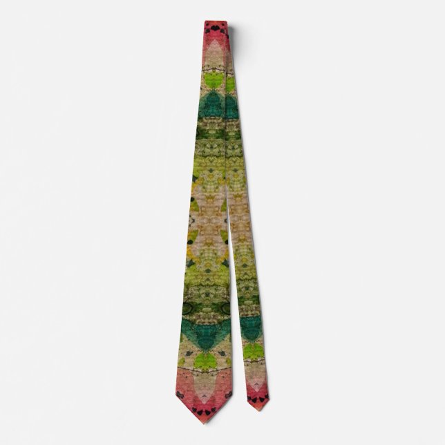 Watercolor And Ink Abstract Impressionism Tie (Front)