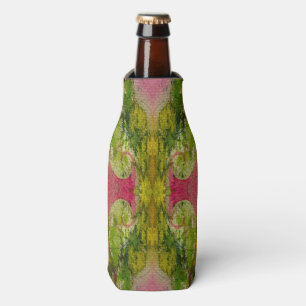 Watercolor And Ink Abstract Impressionistic Art Bottle Cooler