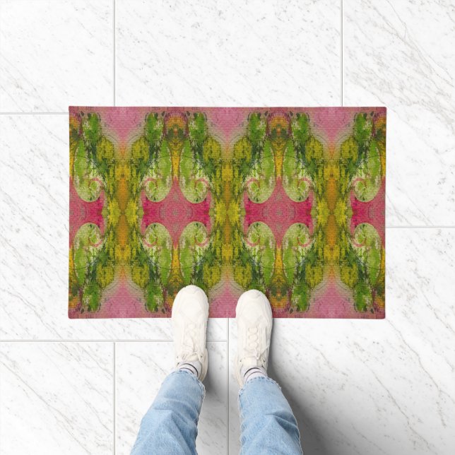 Watercolor And Ink Abstract Impressionistic Art  Doormat (Indoor)