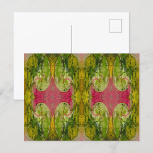 Watercolor And Ink Abstract Impressionistic Art  Postcard