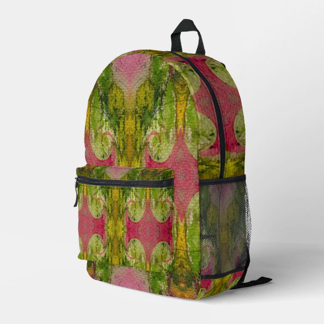 Watercolor And Ink Abstract Impressionistic Art  Printed Backpack (Back Corner Right)