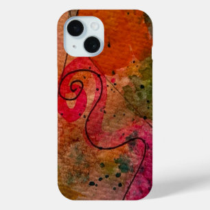 Watercolor And Ink Abstract Pretty Painting Art iPhone 15 Case