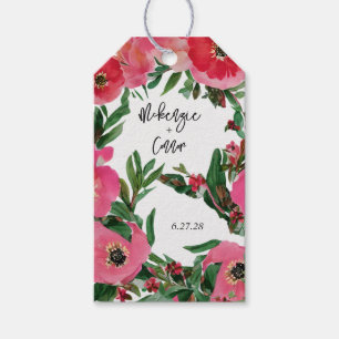 Watercolor Anemone Wedding Gift Tags