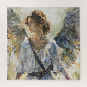 Watercolor Angel Girl Jigsaw Puzzle