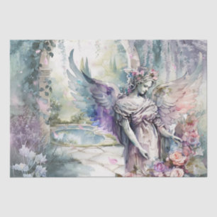 Watercolor Angel In Garden Tissue Paper