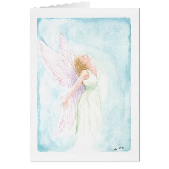Watercolor Angel or Fairy (Blank Inside) (Front)