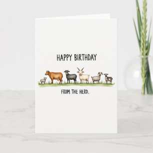Watercolor Animal Birthday Card