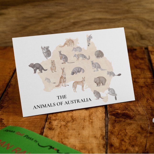 Watercolor Animals of Australia   Postcard (Creator Uploaded)