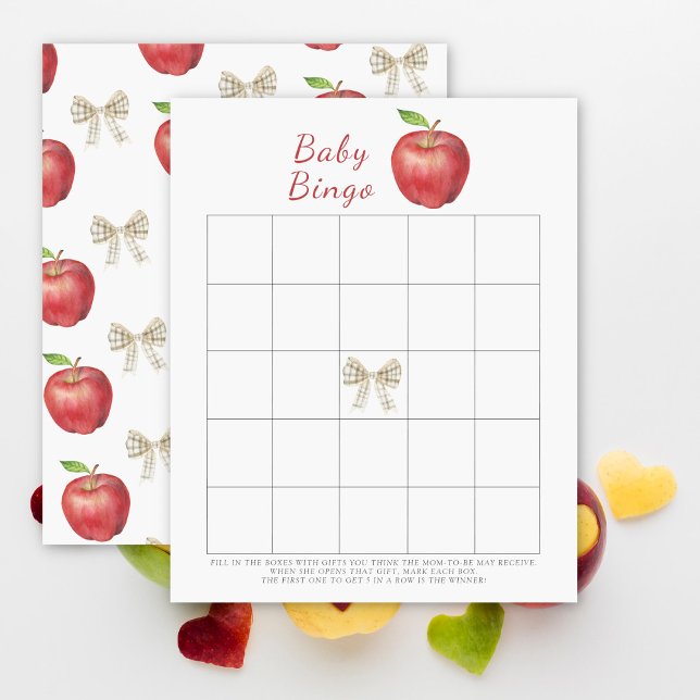 Watercolor Apple Baby Bingo game (Creator Uploaded)