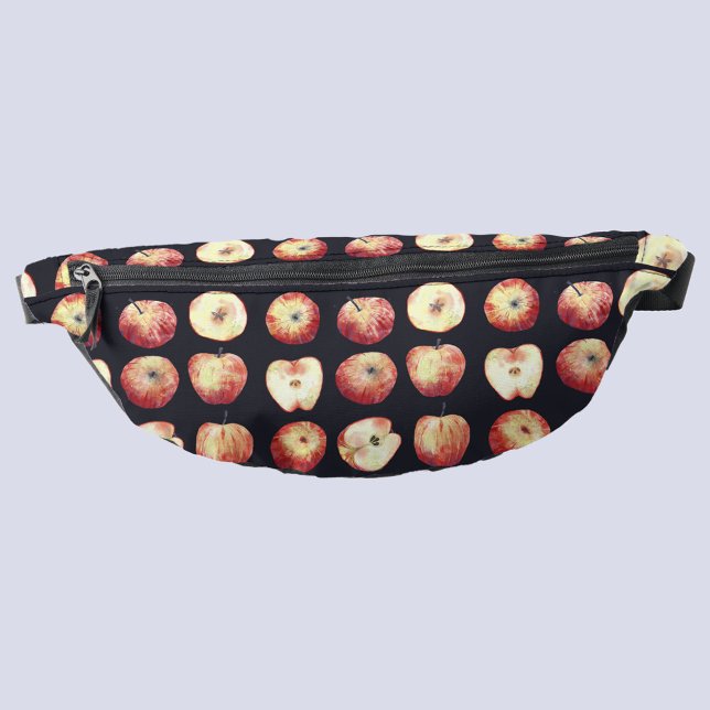 Watercolor Apple Bum Bags (Watercolor apple fruit pattern fanny pack)