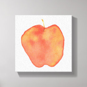Watercolor Apple Canvas Print