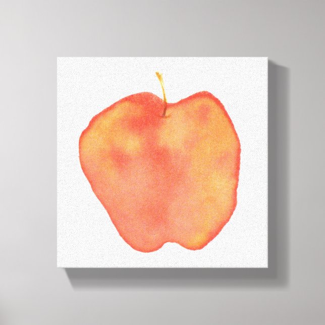 Watercolor Apple Canvas Print (Front)