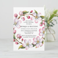Watercolor Apple Cherry Blossom Couples Shower