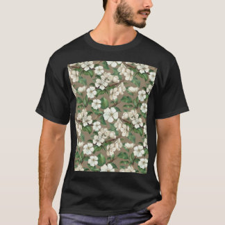 Watercolor Apple Flowers: Vintage Pattern. T-Shirt