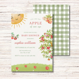 Watercolor Apple Orchard Baby Shower Invitation