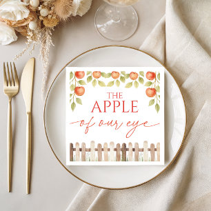 Watercolor Apple Orchard Baby Shower Napkins