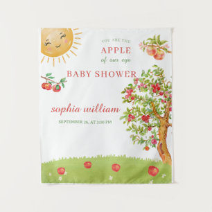 Watercolor Apple Orchard Baby Shower Tapestry