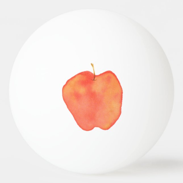 Watercolor Apple Ping Pong Ball (Front)