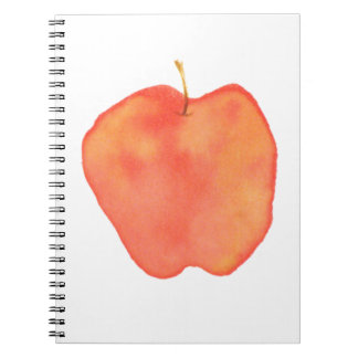 Watercolor Apple Spiral Notebook