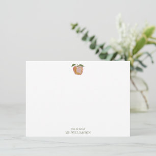 Watercolor Apple Teacher Personalised Stationery Card