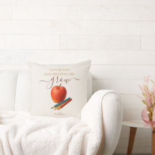 Watercolor Apple Teacher – Thank You Gift  Cushion