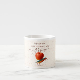 Watercolor Apple Teacher – Thank You Gift  Espresso Cup