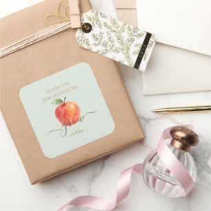 Watercolor Apple Teacher – Thank You Gifts - Square Sticker
