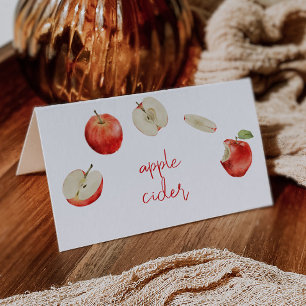 Watercolor Apples Food Label Place Card