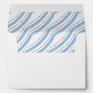 Watercolor Apres-Ski Monogram Crest Return Address Envelope
