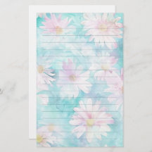Watercolor Aqua Floral