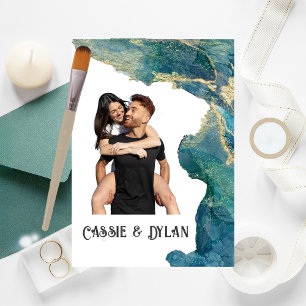 Watercolor Aqua Scrapbook Paper