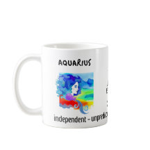 watercolor Aquarius zodiac sign & characteristics