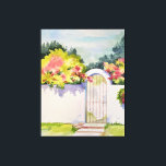 Watercolor Arched Garden Gate  Canvas Print<br><div class="desc">Watercolor Arched Garden Gate Canvas Print</div>