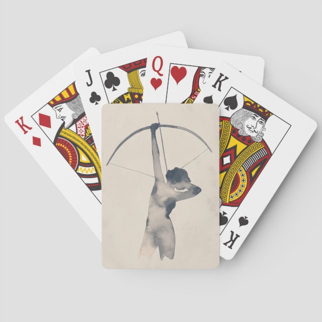 Watercolor Archeress Playing Cards (Back)