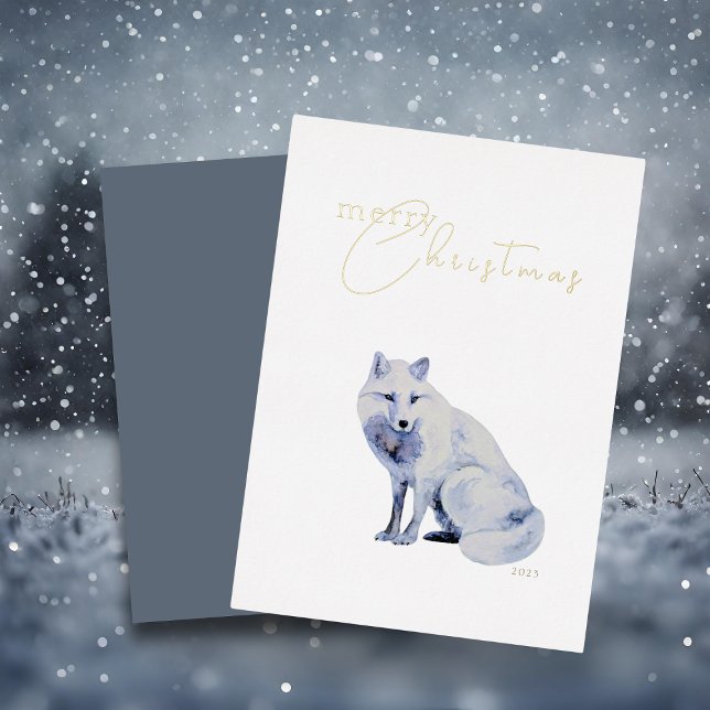Watercolor Arctic Fox Corporate Christmas  (Creator Uploaded)