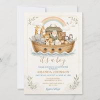 Watercolor Ark Animals Baby Shower