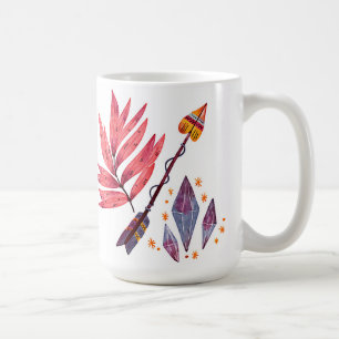 Watercolor arrow & diamonds coffee mug
