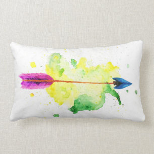 Watercolor Arrow Pillow