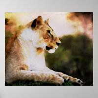 *~* Watercolor Art AP23 Artistic LIONESS