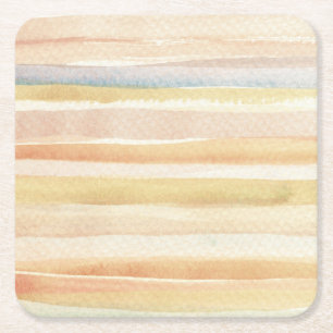 Watercolor art background, texture square paper coaster