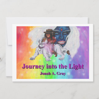 Watercolor Art Boy Riding white Lioness Woman Love Invitation