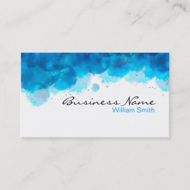 Watercolor art business card (Front)
