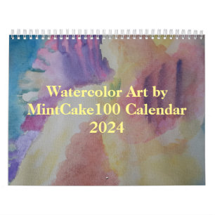 Watercolor Art by MintCake100 Calendar 2024