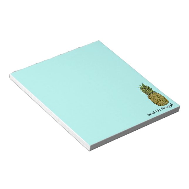 Watercolor Art Cute Pineapple Notepad (Angled)