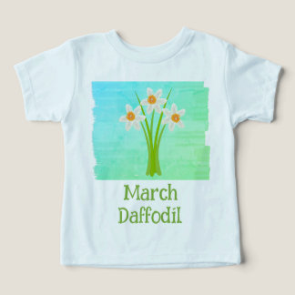 Watercolor Art Daffodil Flower March Birthday